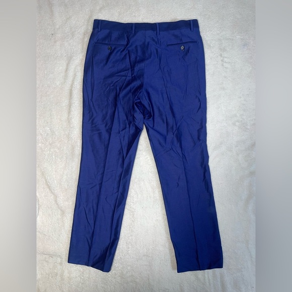 Saks Fifth Avenue Pants men’s Size 36 Navy Blue Wool made in Italy - Picture 6 of 8